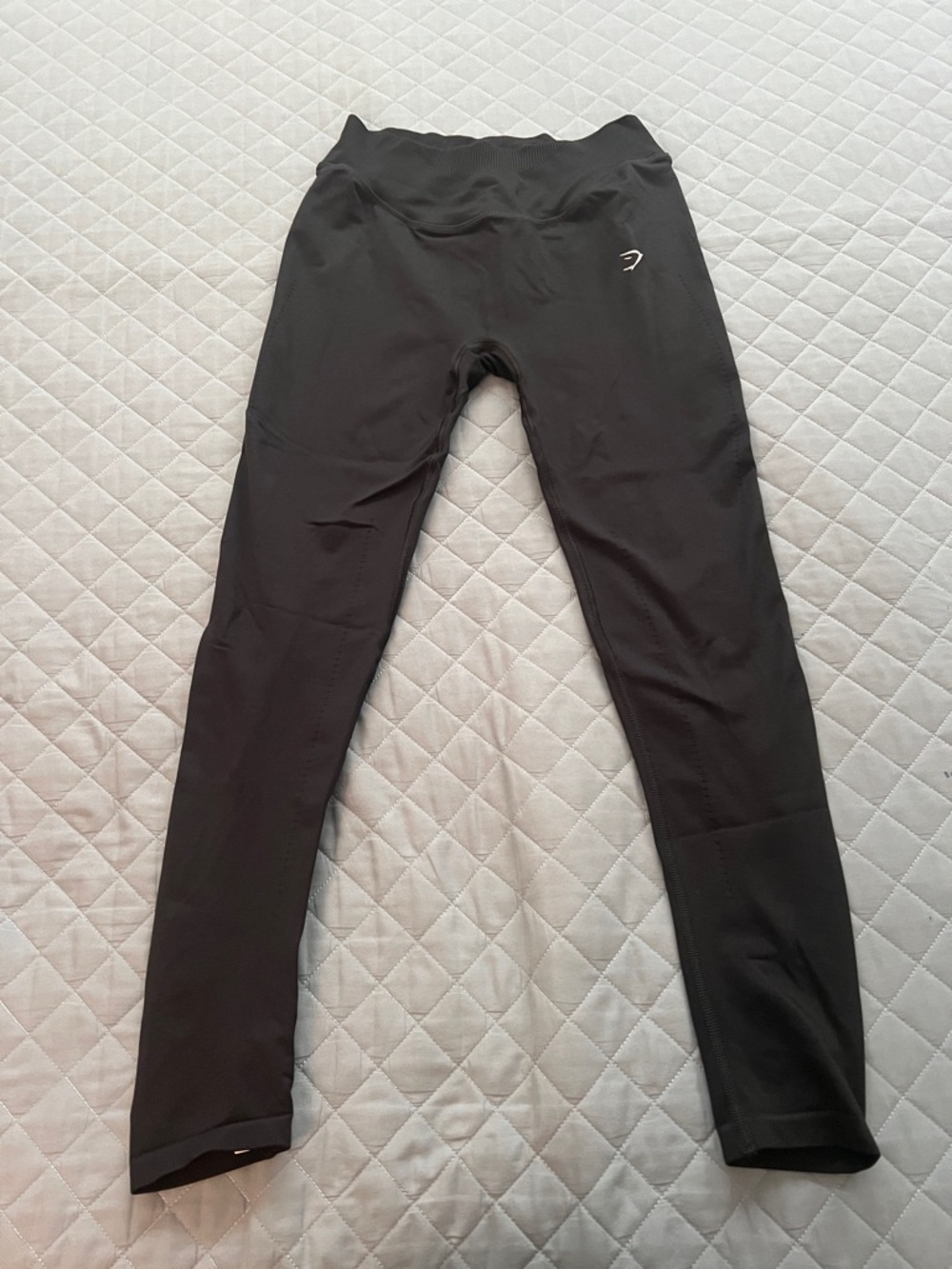 Gymshark Black High-Rise Performance Leggings with Label